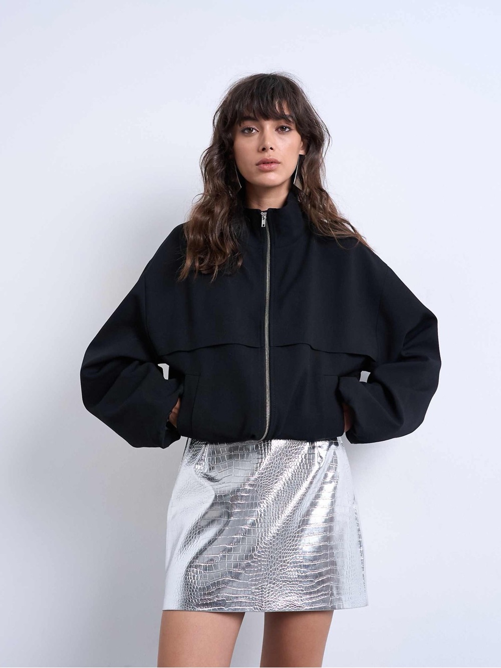 Topshop metallic skirt